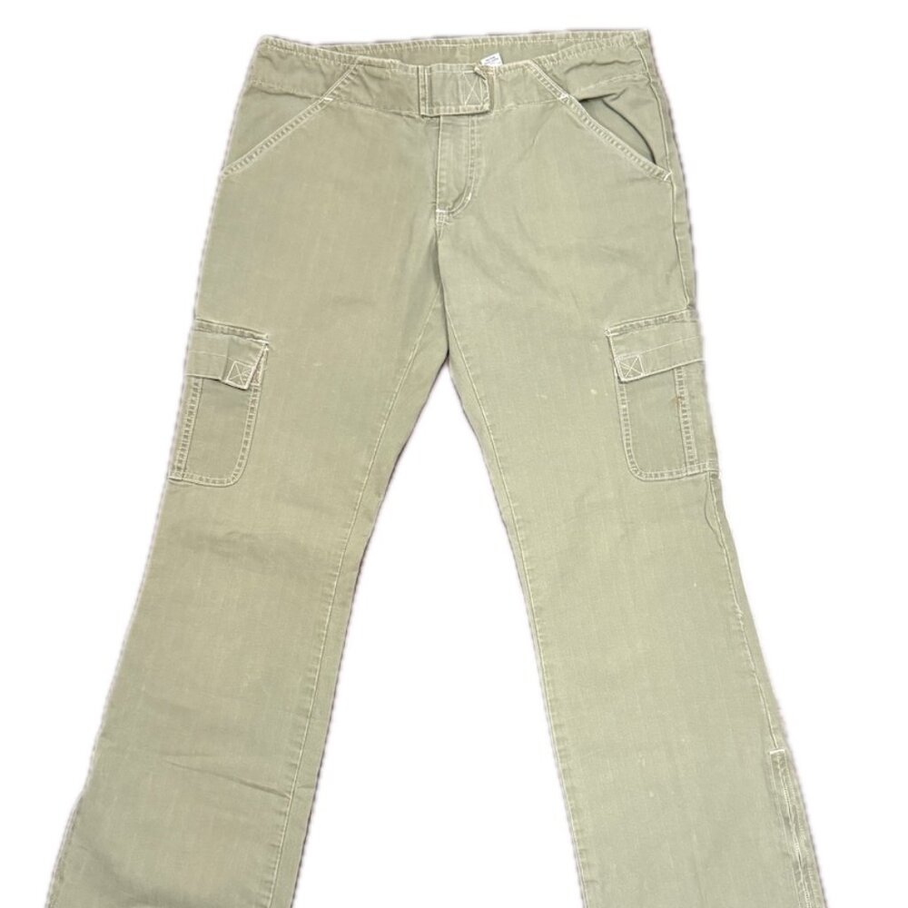 Old Navy Olive Green Cargo Jean with Velcro Closures Zippered ankles  Sz 8